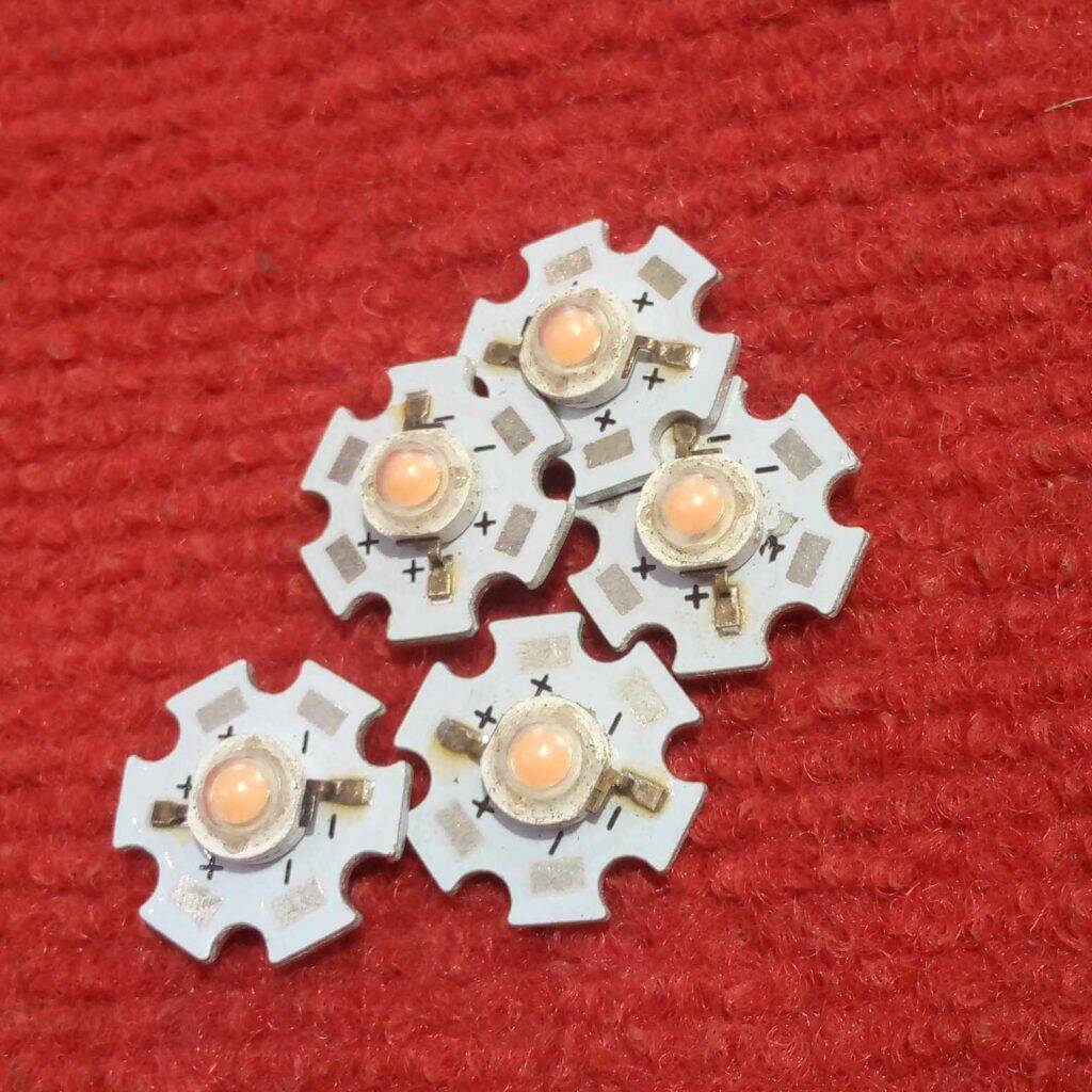 Picture of 10Pcs - 20mm White PCB WARM WHITE 3 Watt 3.7V Ultra Bright Warm White Color 3W LED