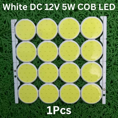 Picture of C19-4B3C WHITE Color 5W Mini COB LED DC 12V White LED SMD Strip COB Bead Chip 5 Watt With Cable DIY COB LED Light Bulbs