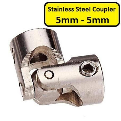 Picture of Stainless Steel Coupler 5Mm To 5Mm Universal Joint Motor Shaft Coupling Connector For Rc Boat Electric Toy Car 775 Dc Motor Diy - Solar Panel
