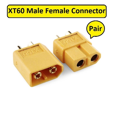 Picture of 1Pair- XT60 XT-60 Male & Female Connector Plug Socket Battery Cable Connectors For Battery Cables Lead Connections DIY