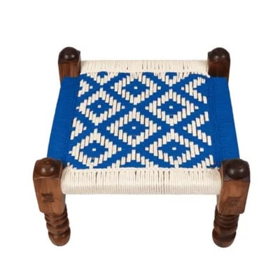 Picture of Handwoven Wooden Charpai Stool