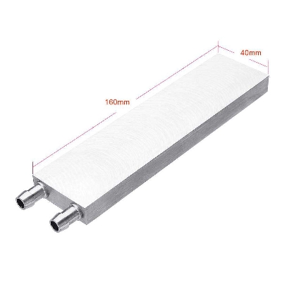Picture of 160mm Water Block Aluminum 160x40x12mm Water Cooling Waterblock Heatsinks For TEC1-12706 Cooling Fans