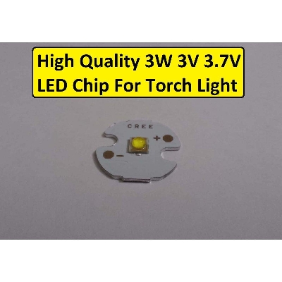 Picture of WHITE 3Watt LED Chip 3.1v 3.7v 3W With Metal Plate Heatsink Heat Sink Aluminum Base 16mm DIY For Torch Light LED Light Bulbs