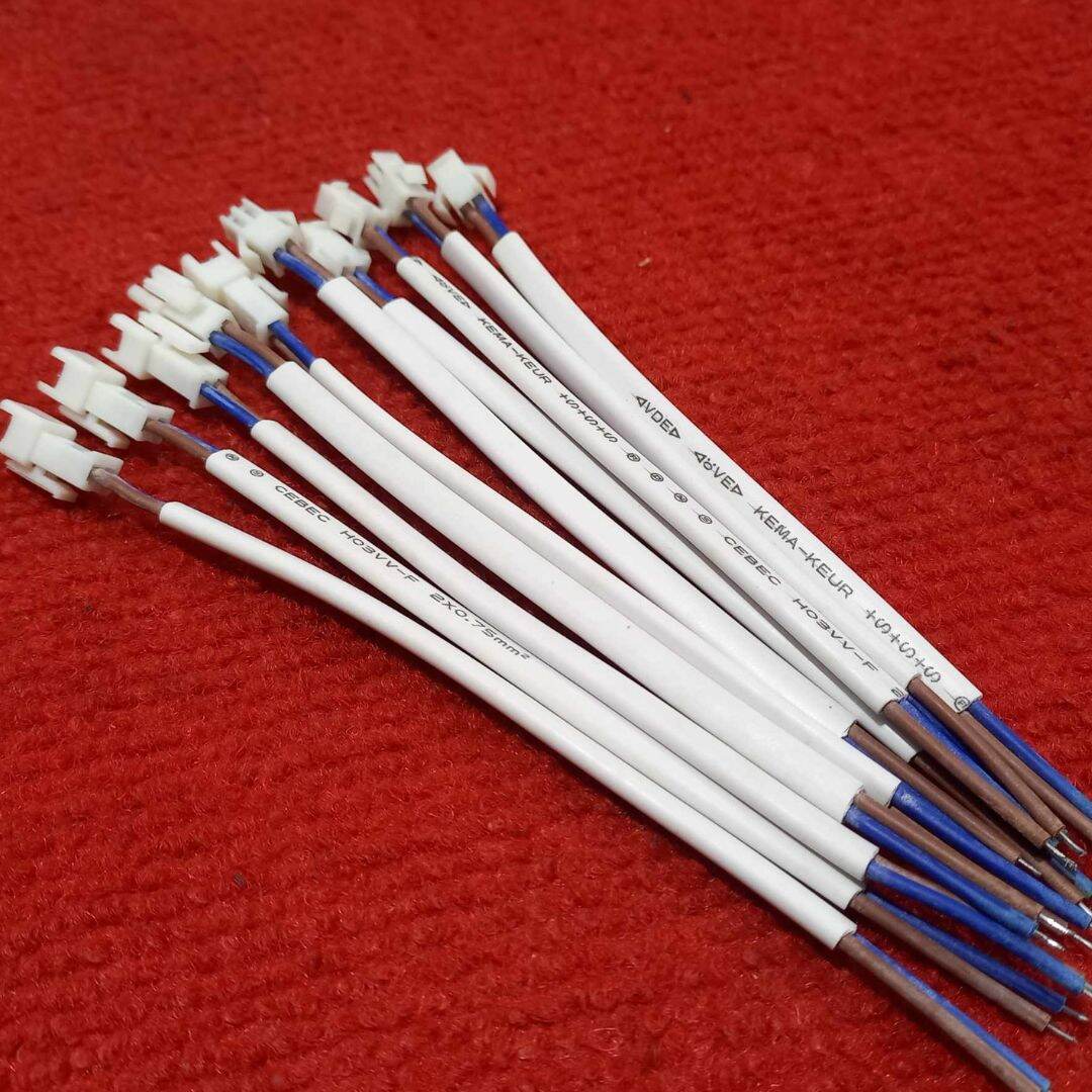 Picture of 1Pair- 2Pin White JST Connector 2 Pin Kit LOCK Type JST Male Female Connector Plug 2.54mm 2 Pin Male Female Battery Connector 150mm Cable