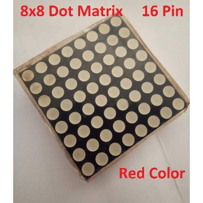 Picture of Dot Matrix Round Dot 8×8 1588BS 3.75mm Led Display 16 Pin Common Anode Red Super Bright 38mm For Elevator Panel Moving Massage Arduino Electrical Circuitry & Parts