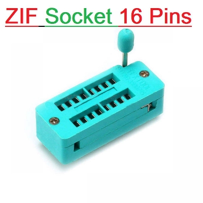 Picture of 16 Pin Universal ZIF Socket 16Pin DIP 16 Pins 2.54mm Pitch IC Chip ZIF Socket Adaptor For Electric Fittings Universal IC Test And Program Electronics Circuitry & Parts