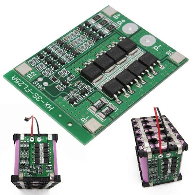 Picture of BMS Battery Protection Board 3S 25A 11.1V 12.6V 18650 AA AAA Lipo Li-ion Lithium Battery BMS Charger Protection Module Board Circuit  