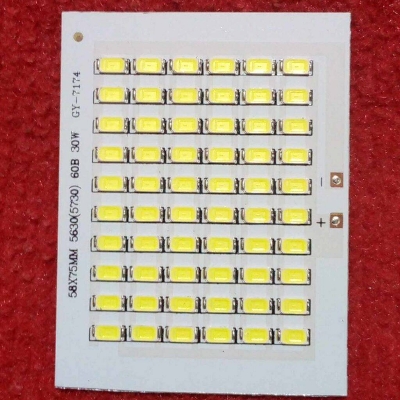 Picture of 30W DC3.7V White Color LED Model GY-7174 Light Bulbs 75x58mm 60 Pcs SMD LED White LED Light Bulbs 4V LED Light 3.7V LED Light 30W LED Light For 3.7V Battery