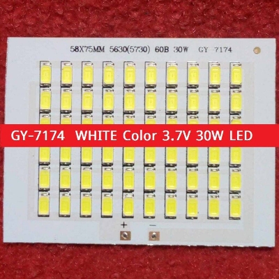 Picture of 30W DC3.7V White Color LED Model GY-7174 Light Bulbs 75x58mm 60 Pcs SMD LED White LED Light Bulbs 4V LED Light 3.7V LED Light 30W LED Light For 3.7V Battery