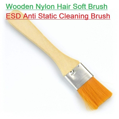Picture of Wooden Nylon Hair Soft Brush ESD Anti Static Cleaning Brush For PC Computer Keyboard Dust Mobile Electronics Phone Repair Tool Set