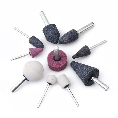 Picture of Multifunction Rotary Mounted Stone Set 10 Pcs 1/4″ 1/8″ Shank Rotary Grinder Polishing Grinding Sharpening Engraving Rotary Tools Accessories Kit