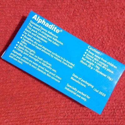 Picture of ORGINAL INDIAN 36gm Alphadite Epoxy Standard Epoxy Adhesive 36gm Alphadite Glue Cement Alphadite Gum / Araldite Standard Epoxy Adhesive 36gm Standard Alphadite / Araldite Epoxy Glue