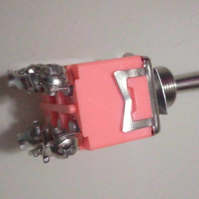 Picture of 6Pin Latching ON-OFF-ON TOGGLE Switch 3 Terminal 15mm Long Head AC 250V 15A 6 Pin 3 Positions SPDT ON-OFF-ON Miniature Toggle Momentary Switch