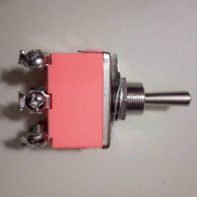 Picture of 6Pin Latching ON-OFF-ON TOGGLE Switch 3 Terminal 15mm Long Head AC 250V 15A 6 Pin 3 Positions SPDT ON-OFF-ON Miniature Toggle Momentary Switch
