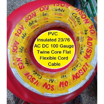 Picture of PVC Insulated 2376 AC DC 100 Gauge Twine Core Flat Flexible Cord Electrical Cable For Electrical AC DC Power Supply Solar Line Systems