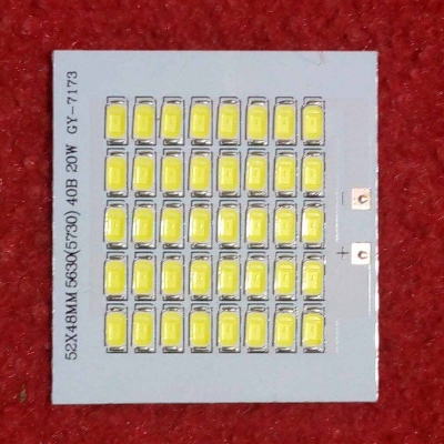 Picture of 20W DC 3.7V  LED GY-7173  WHITE Color Light Bulbs 52x48mm 40 Pcs SMD LED White LED Light Bulbs 4V LED Light 3.7V LED Light 20W LED Light For 3.7V Battery