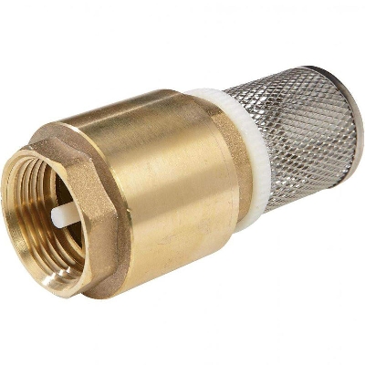 Picture of Foot Valve With Filter 3/4″ Inch Female Check Bulb For 3/4″ Inch Pipe Fitting Copper Body With Stainless Steel Net Filter For AC DC Water Pump