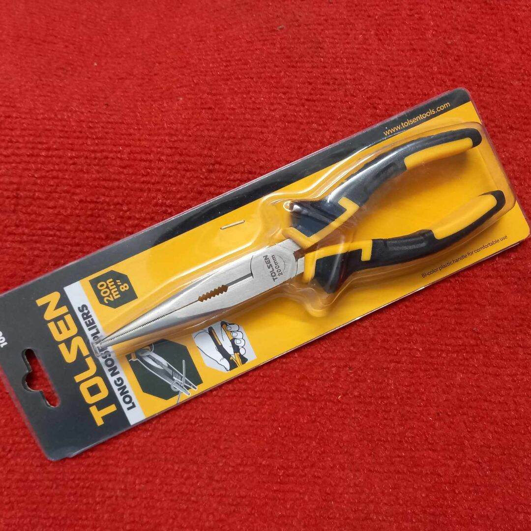 Picture of TLSN-8 Professional LONG NOSE PLIERS 200mm Multifunctional Long Nose Mini Plus Tools 8″ Inch Carbon Steel Outdoor Camping