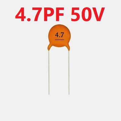 Picture of 25Pcs- Ceramic Capacitor 4.7pF 50v Ceramic Disc Capacitor