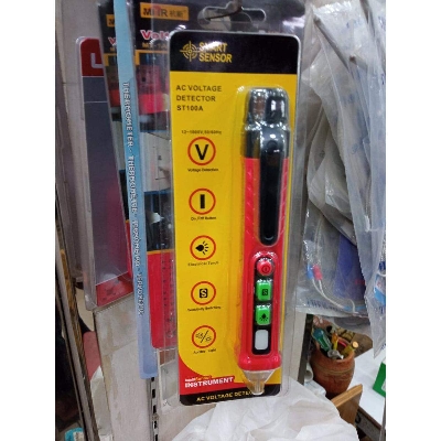 Picture of ST100 ST-100 Non Contact Voltage Detector LCD AC 12~1000V Electrical Test Pencil Electroscope Indicate With Beeps Flashlight Electrical Trade Tools & Testers