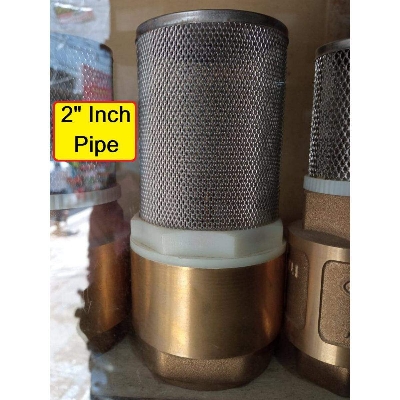 Picture of Foot Valve With Filter 2″ Inch Female Check Bulb For 2″ Inch Pipe Fitting Copper Body With Stainless Steel Net Filter For AC DC Water Pump