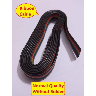 Picture of Normal Quality Multicolor Flexible 10 Wire 1 Gauge Wire Ribbon Rainbow Flat Cable Wire Strip Connector For Projects Circuits Jumper Wire DIY
