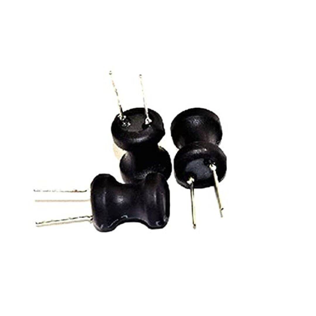 Picture of 10Pcs- Radial Inductor 47uH Magnetic Core Ferrite Drum Core Choke Power Inductor Through Hole Lead For P.C.B Board Electronics Projects DIY
