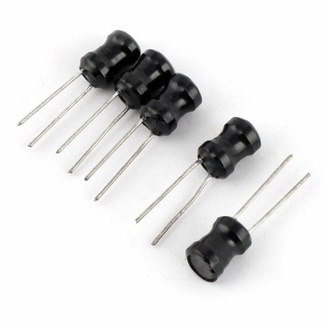 Picture of 10Pcs- Radial Inductor 47uH Magnetic Core Ferrite Drum Core Choke Power Inductor Through Hole Lead For P.C.B Board Electronics Projects DIY
