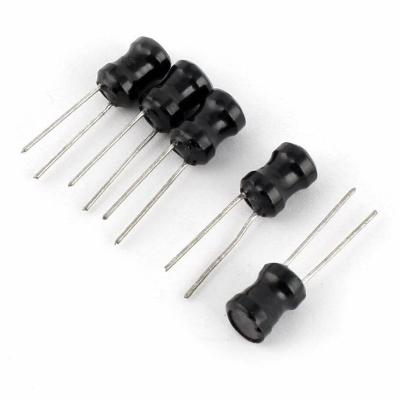 Picture of 10Pcs- Radial Inductor 47uH Magnetic Core Ferrite Drum Core Choke Power Inductor Through Hole Lead For P.C.B Board Electronics Projects DIY