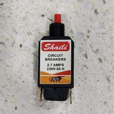 Picture of Universal Mixer Grinder Circuit Breaker 2.7Amp 230v Over Load Protector Reset Blinder Machine Switch For Electrical Works