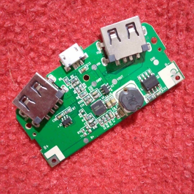 Picture of Better Quality Dual USB Power Bank Circuit Input DC 5V 2A Micro USB Socket Output DC 5V 2A 1A Dual USB & BMS Protection Lithium Battery