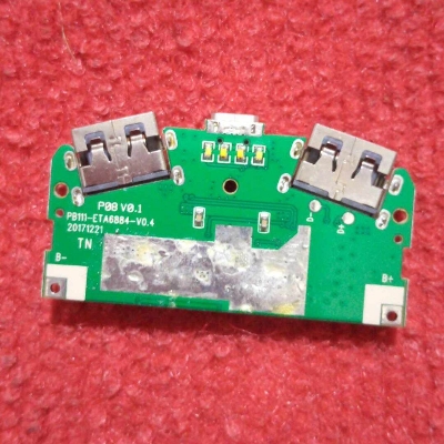 Picture of Better Quality Dual USB Power Bank Circuit Input DC 5V 2A Micro USB Socket Output DC 5V 2A 1A Dual USB & BMS Protection Lithium Battery