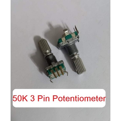 Picture of 3Pin Single Gang Rotary 50K 3 Pin Linear Taper Pot Potentiometer Volume Controller Variable Resistor 50K Ohm Potentiometer Single Gang Rotary Switches Electrical Circuitry & Parts