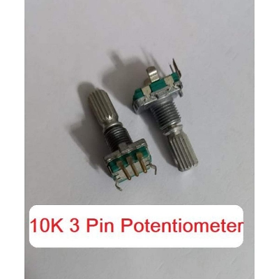 Picture of 3Pin Single Gang Rotary 10K 3 Pin Linear Taper Pot Potentiometer Volume Controller Variable Resistor 10K Ohm Potentiometer Single Gang Rotary Switches Electronics Circuitry & Parts