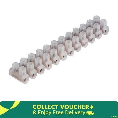 Picture of 20Amp 12 Way Electrical Cables Joint Terminals AC 220V 20A 12 Point Screws Terminal Connector PVC Plastic Barrier Terminal Block Strip For Wire Joining