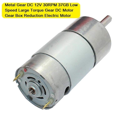 Picture of 37GB 30RPM Metal Gear DC 12V 30RPM 37GB Low Speed Large Torque Gear DC Motor Gear Box Reduction Electric Motor For Robot Car Toy DIY Making Drill Electrical Circuitry & Parts