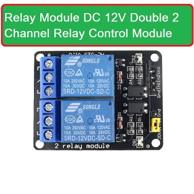 Picture of Relay Module DC 12V Dual Channel Relay Control Module With Screw Terminal For Arduino Two 2 Channel DC12V With Optocoupler Protection