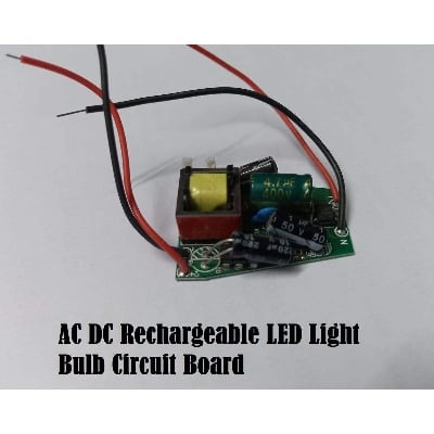 Picture of AC DC Rechargeable LED Light Bulb Circuit Board Driver AC 220v To 5V Output 7W Rechargeable 3.7v 4.2v 18650 Lithium Battery Charging