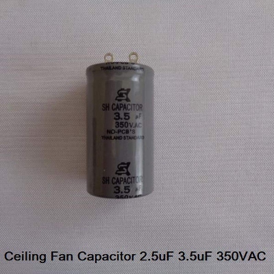 Picture of Ceiling Fan Capacitor 2.5uF 3.5uF 350VAC Capacitor Industrial Electric Fan Capacitor 50Hz 60Hz Electrical Circuitry & Parts