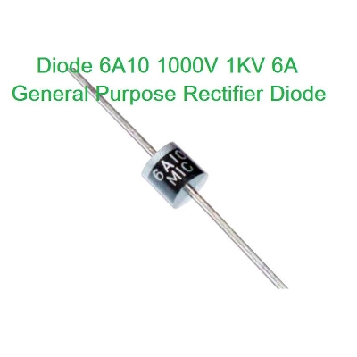 Picture of 5Pcs- Diode 6A10 1000V 1KV 6A General Purpose Rectifier Axial Diode 6A10 Silicon Junction Diode R-6 Package Electrical Circuitry & Parts