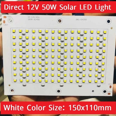 Picture of SK-12V-50W Direct 12V Solar LED Light White Color 150x110mm 135 Pcs LED DC 12V LED Light 50W White LED 12V Battery Light Bulbs 50W LED Light 12V Battery Light