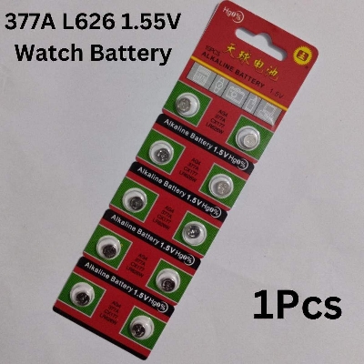 Picture of Button Coin Cell Battery 1.55V SR626SW AG4 LR626 377 28mAh 1.5 Volt Watch Batteries