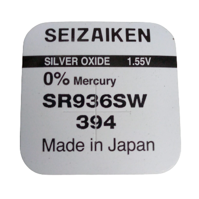 Picture of Button Coin Cell Battery 394 SR936SW SR936 1.55 1.55v Silver Oxide Watch Battery 12.5mAh 1.5 Volt Watch Batteries - Minimalistic Sophistication