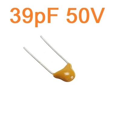 Picture of 10Pcs- Multilayer Ceramic Capacitor 39pF 50V Monolithic Ceramic Chip Capacitor 5.08mm MLCC Electrical Circuitry & Parts