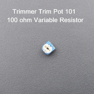 Picture of 5Pcs- Trimmer Trim Pot RM065 101 100 ohm Variable Resistor Potentiometer Single Turn 6mm V/R Breadboard Friendly For Electronics Project