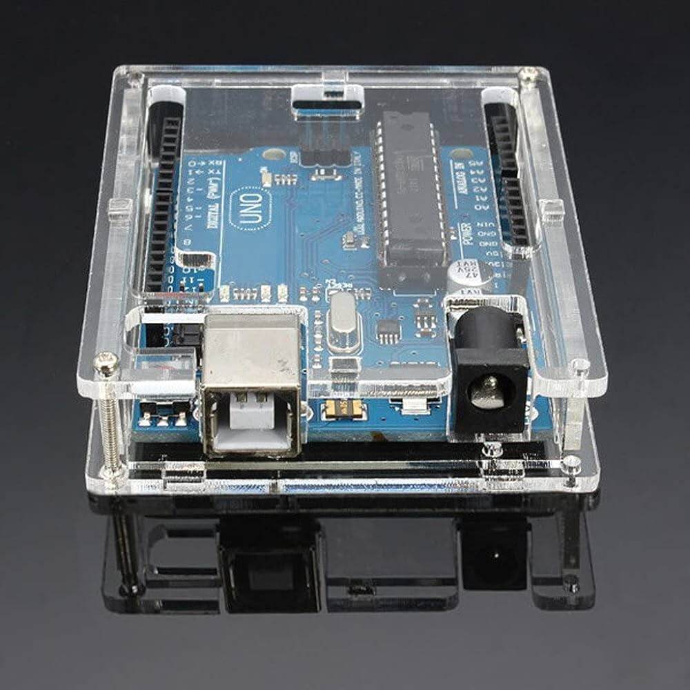 Picture of Arduino Uno R3 Case Protective Shell Enclosure Transparent Acrylic Gloss Box Clear Cover