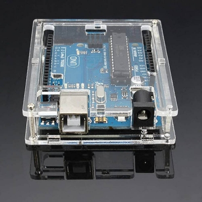 Picture of Arduino Uno R3 Case Protective Shell Enclosure Transparent Acrylic Gloss Box Clear Cover
