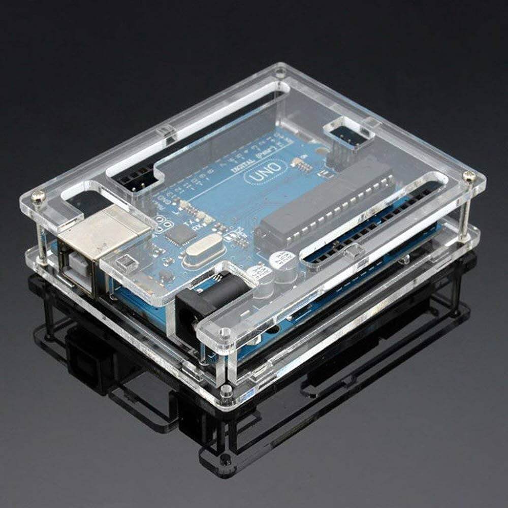 Picture of Arduino Uno R3 Case Protective Shell Enclosure Transparent Acrylic Gloss Box Clear Cover
