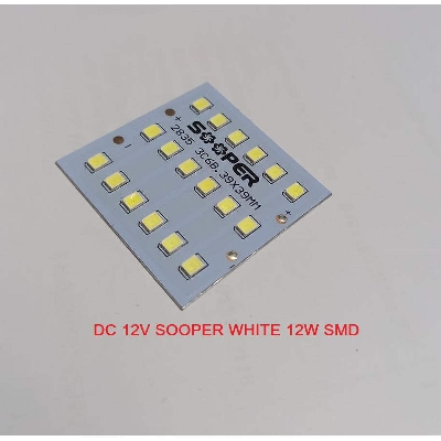 Picture of DC 12V SOOPER White 12W SMD LED Light Bulbs Aluminum Board 12Watt For Office Home Exhibition Lighting Garden