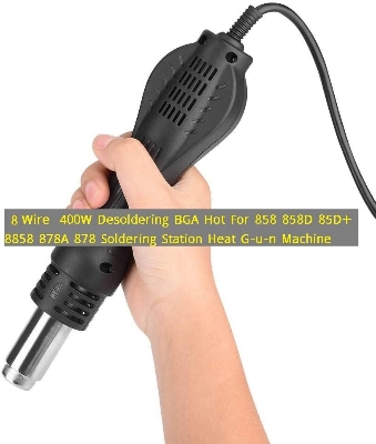 Picture of Air Heat Blower Handle 8 Wire  400W Desoldering BGA Hot For 858 858D 85D+ 8858 878A 878 Soldering Station Heat G-u-n Machine